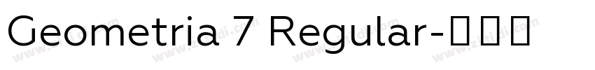Geometria 7 Regular字体转换